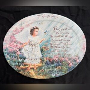 The Serenity Prayer Serenity Garden Decorative Ceramic Plate by Dona Gelsinger